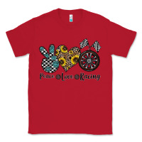 Red peace love racing Classic Tee - CowhideDigitalArt