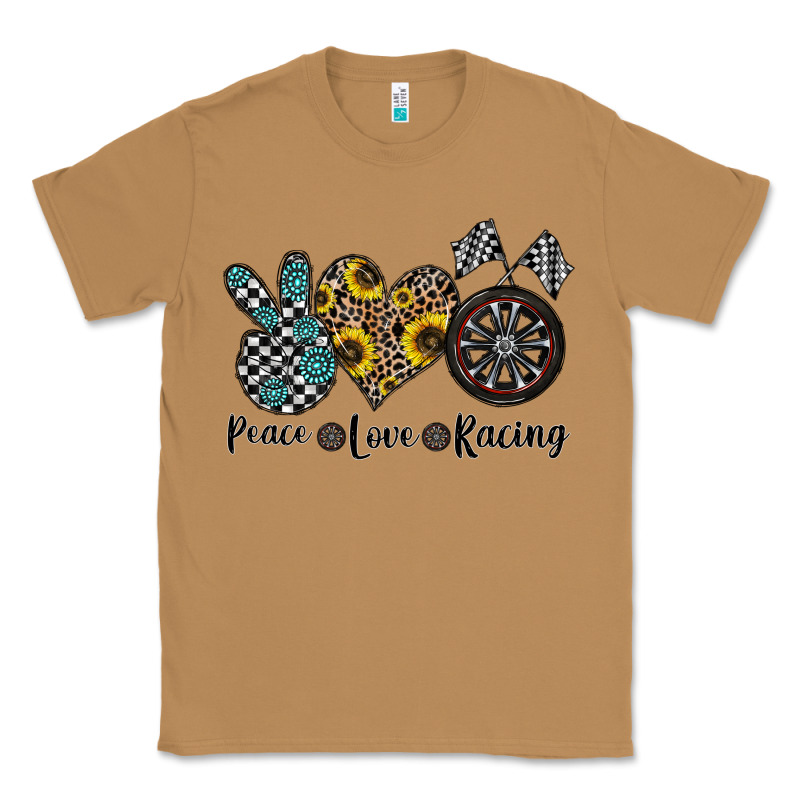 Peace Love Racing Classic Tee by CowhideDigitalArt | Teevron