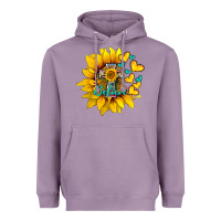 Lavender western sunflower  cross believe Heavyweight Hoodie - BarkalooDesign