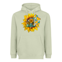 Matcha western sunflower  cross believe Heavyweight Hoodie - BarkalooDesign