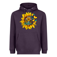 Plum western sunflower  cross believe Heavyweight Hoodie - BarkalooDesign