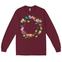 Burgundy Crown of thorns Easter Day Long Sleeve Tee - Neo Western