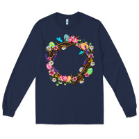 Navy Crown of thorns Easter Day Long Sleeve Tee - Neo Western