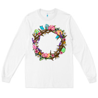White Crown of thorns Easter Day Long Sleeve Tee - Neo Western