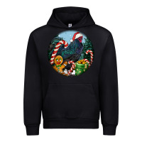 Black jersey giant rooster christmas Urban Hoodie - LillyAllenDesigns