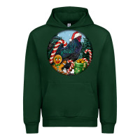 Forest Green jersey giant rooster christmas Urban Hoodie - LillyAllenDesigns