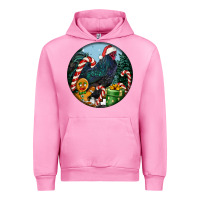 Fuchsia Pink jersey giant rooster christmas Urban Hoodie - LillyAllenDesigns