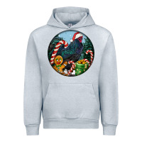 Heather Grey jersey giant rooster christmas Urban Hoodie - LillyAllenDesigns