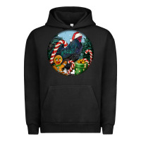 Pigment Black jersey giant rooster christmas Urban Hoodie - LillyAllenDesigns