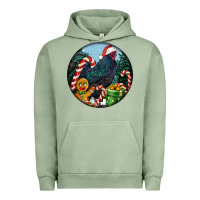 Pigment Oil Green jersey giant rooster christmas Urban Hoodie - LillyAllenDesigns