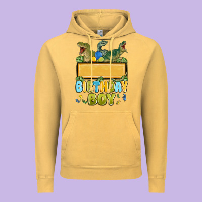 Vintage Hoodie customized dinosaur birthday boy