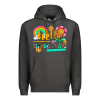 Charcoal Heather hello second grade Premium Hoodie - NancyCooperArtShop