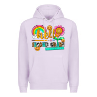 Lilac hello second grade Premium Hoodie - NancyCooperArtShop