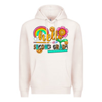 Pale Pink hello second grade Premium Hoodie - NancyCooperArtShop