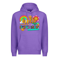 Purple hello second grade Premium Hoodie - NancyCooperArtShop
