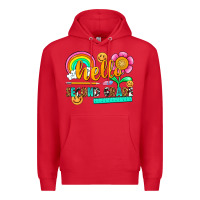Red hello second grade Premium Hoodie - NancyCooperArtShop