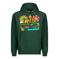 Sports Green hello second grade Premium Hoodie - NancyCooperArtShop