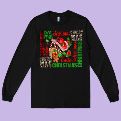 Christmas Long Sleeve Tee Designed By Adodesignshop