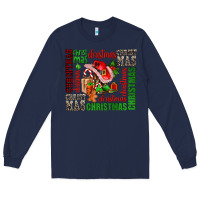 Navy christmas Long Sleeve Tee - AdoDesignShop