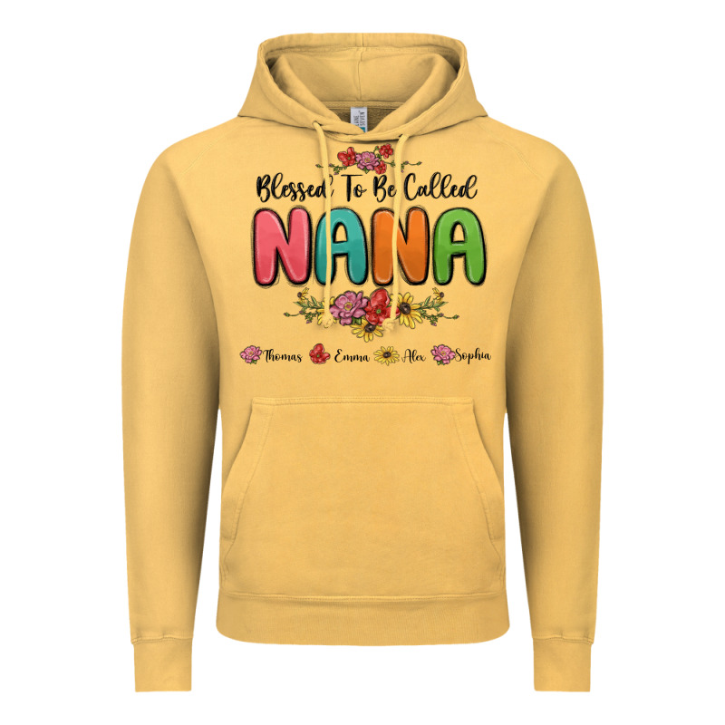 Blessed To Be Called Nana Vintage Hoodie by MaliasSmallBusiness | Teevron