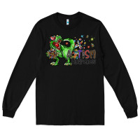 Black autism awareness Long Sleeve Tee - SublimationCraftShop