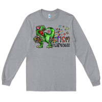 Heather Grey autism awareness Long Sleeve Tee - SublimationCraftShop