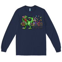 Navy autism awareness Long Sleeve Tee - SublimationCraftShop