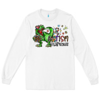 White autism awareness Long Sleeve Tee - SublimationCraftShop