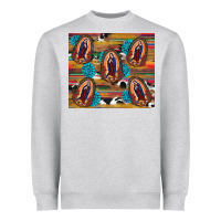 Heather Grey serape gemstone glitter cowhide lady of guadalupe Heavyweight Sweatshirt - RanaPortraitStore