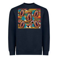 Serape Gemstone Glitter Cowhide Lady Of Guadalupe Heavyweight Sweatshirt | Teevron