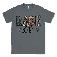Charcoal Heather race life Classic Tee - CowhideDigitalArt