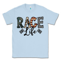 Dusty Blue race life Classic Tee - CowhideDigitalArt