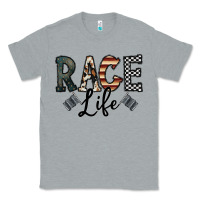 Heather Grey race life Classic Tee - CowhideDigitalArt