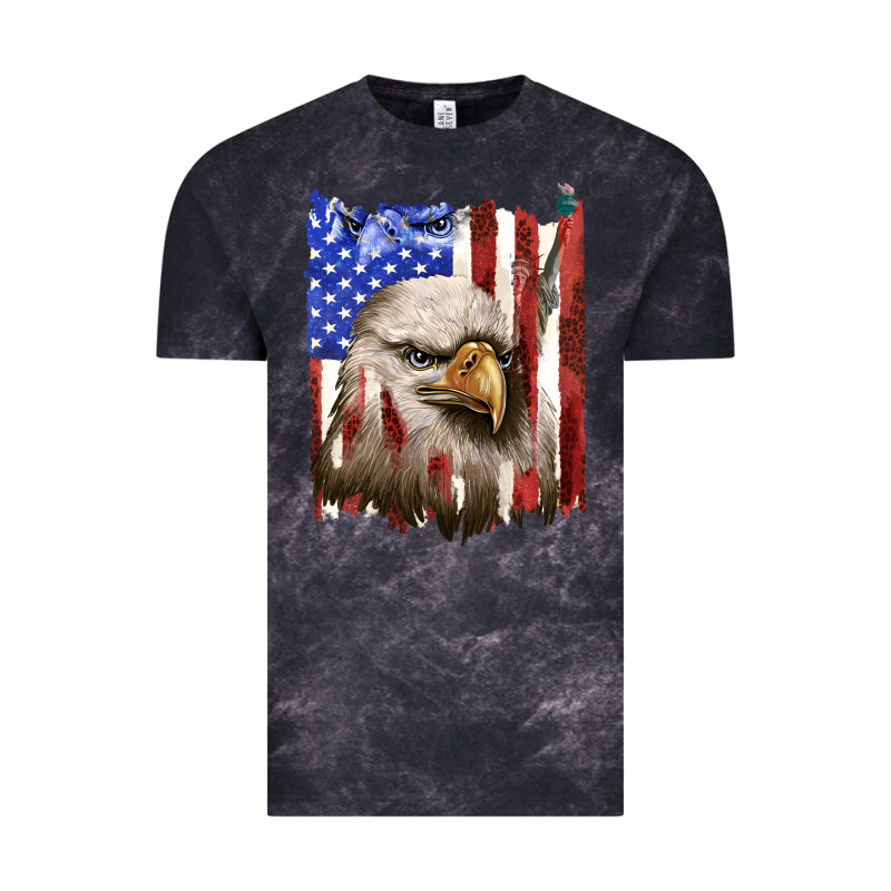 Usa Flag With Eagle Head Vintage Tee by texasbilliewilder | Teevron