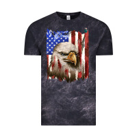 Cloud Black usa flag with eagle head Vintage Tee - texasbilliewilder