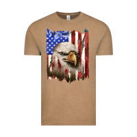 Vintage Coffee usa flag with eagle head Vintage Tee - texasbilliewilder