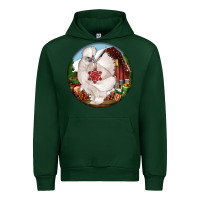 Forest Green silkie chicken christmas Urban Hoodie - LillyAllenDesigns
