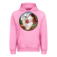 Fuchsia Pink silkie chicken christmas Urban Hoodie - LillyAllenDesigns