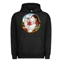 Pigment Black silkie chicken christmas Urban Hoodie - LillyAllenDesigns