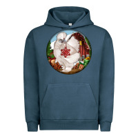 Pigment Midnight Navy silkie chicken christmas Urban Hoodie - LillyAllenDesigns