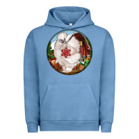 Pigment Pebble Blue silkie chicken christmas Urban Hoodie - LillyAllenDesigns