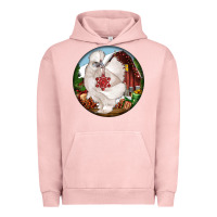 Pigment Salmon silkie chicken christmas Urban Hoodie - LillyAllenDesigns