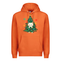 Carrot christmas tree cat Premium Hoodie - MaliasSmallBusiness
