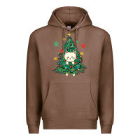 Chestnut christmas tree cat Premium Hoodie - MaliasSmallBusiness