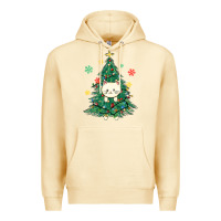 Pina Colada christmas tree cat Premium Hoodie - MaliasSmallBusiness