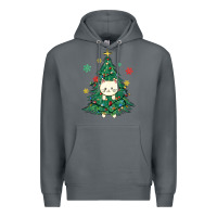 Rock christmas tree cat Premium Hoodie - MaliasSmallBusiness