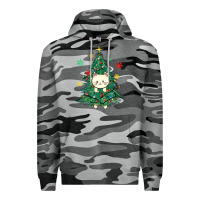 Slate Camo christmas tree cat Premium Hoodie - MaliasSmallBusiness
