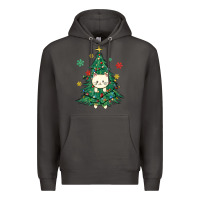 Smoke christmas tree cat Premium Hoodie - MaliasSmallBusiness