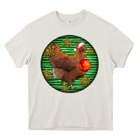 Cream new hampshire red chicken christmas Heavy Core Tee - LillyAllenDesigns