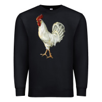 Black Leghorn Rooster Premium Sweatshirt - LillyAllenDesigns